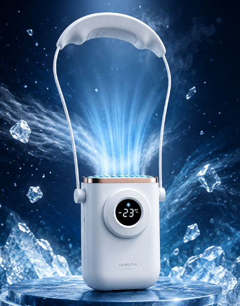 Lumora™ 2-in-1 Wearable Neck Fan with Semiconductor Cooling